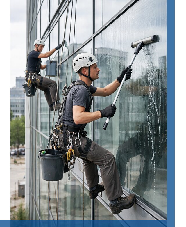 Мойка витражей альпинистами в Самаре от 707 р. под ключ|ВЫСОТНИК-Смр