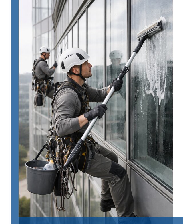 Высотная мойка сплошного остекления с выездом в Самаре