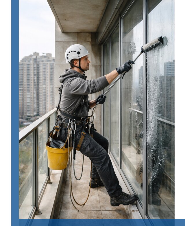 Профессиональная мойка балконного остекления в Самаре