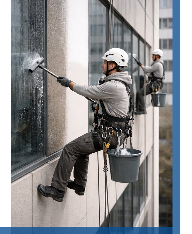 Мойка фасадов зданий в Самаре под ключ от 354 р. | ВЫСОТНИК-Смр