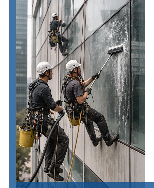 Профессиональная высотная мойка фасадов зданий в Самаре