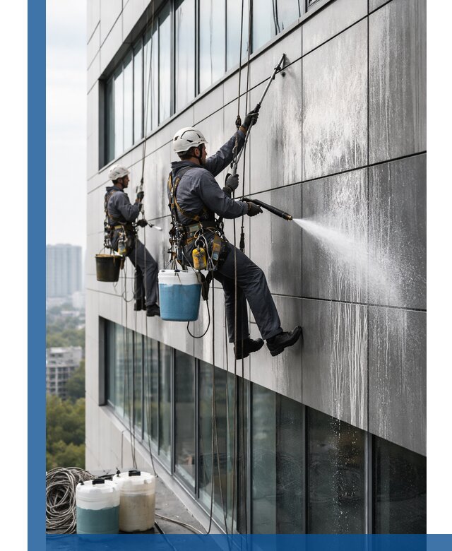 Профессиональная мойка вентилируемых фасадов в Самаре