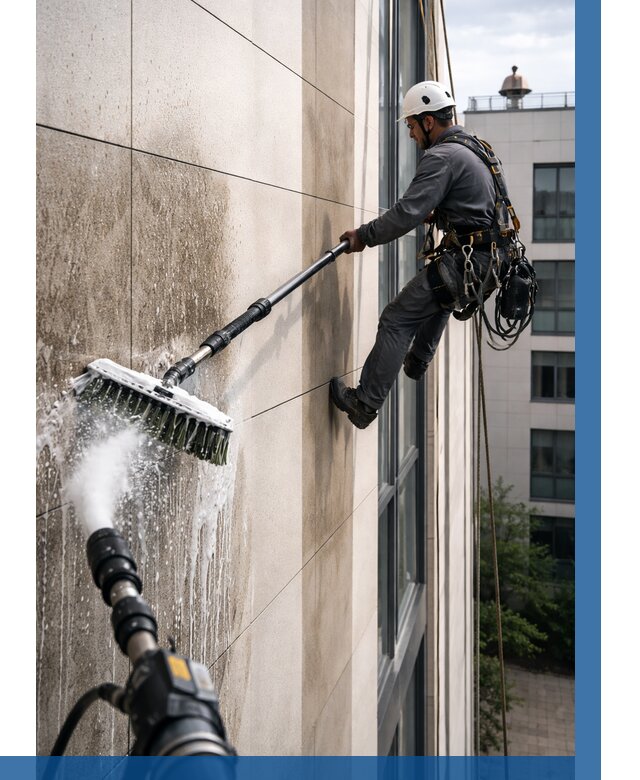 Мойка фасада из керамогранита в Самаре от 303 р. | ВЫСОТНИК-Смр