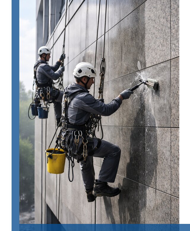 Профессиональная мойка фасада из керамогранита в Самаре