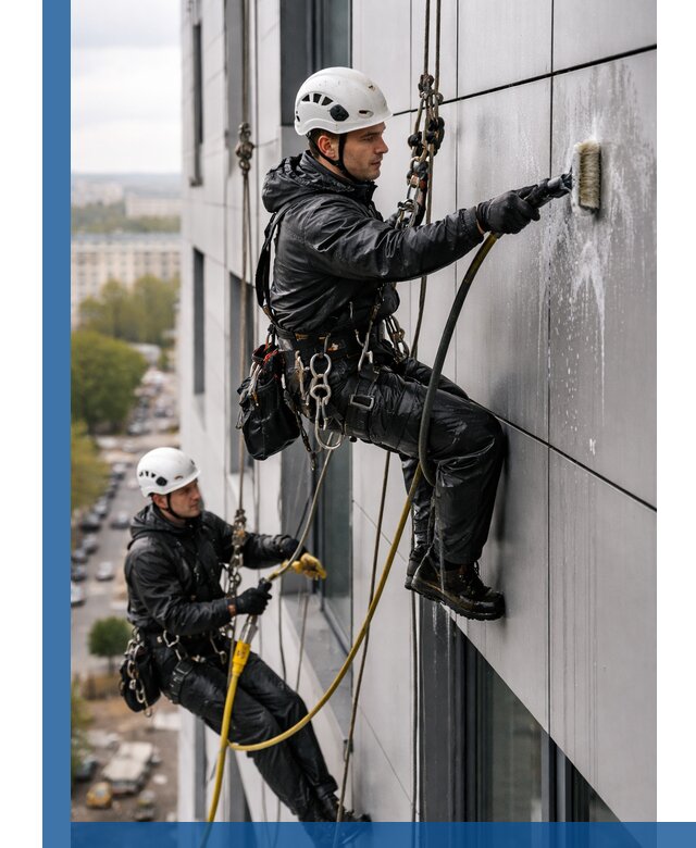 Профессиональная мойка фасада из композита в Самаре