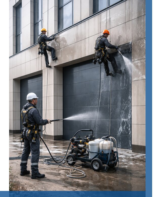 Послестроительная мойка фасада в Самаре от 303 р. | ВЫСОТНИК-Смр