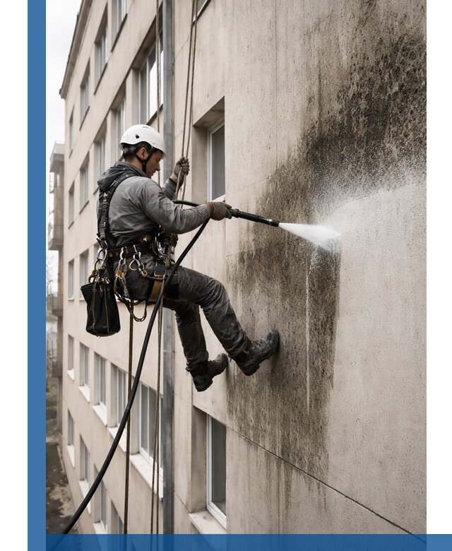 Профессиональная очистка фасадов от плесени в Самаре