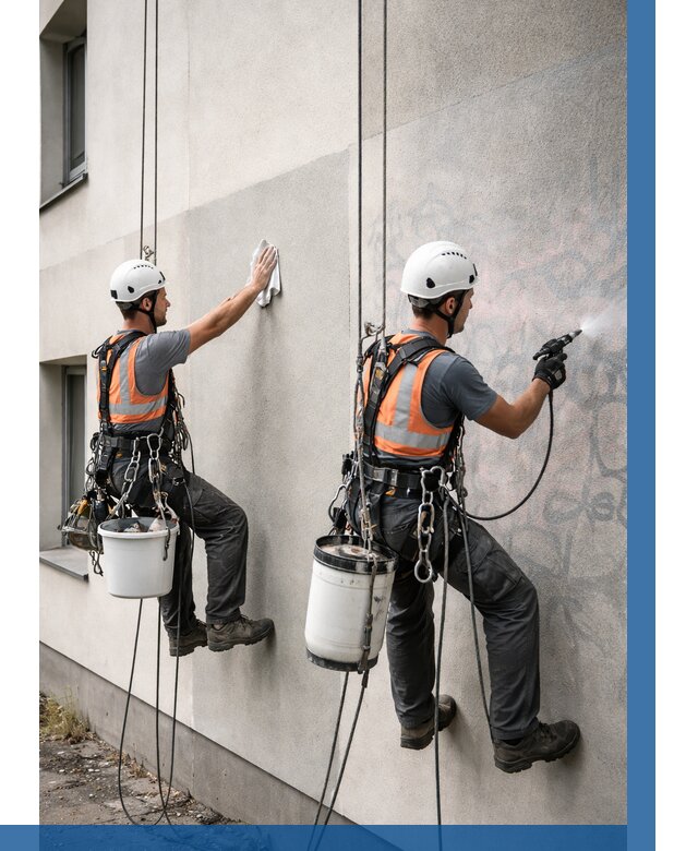 Антиграффити покрытие фасада в Самаре от 606 р. | ВЫСОТНИК-Смр