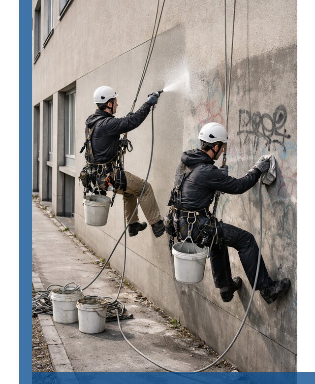 Антиграффити покрытие фасада с защитой от надписей в Самаре