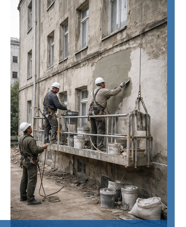 Капитальный ремонт фасада в Самаре от 4245 р. | ВЫСОТНИК-Смр