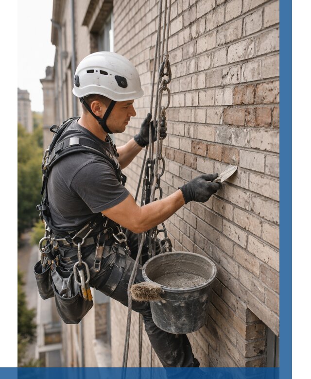 Ремонт кирпичной кладки фасада в Самаре от 1819 р. | ВЫСОТНИК-Смр