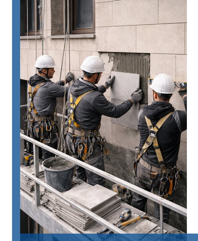 Ремонт облицовки фасада плиткой в Самаре с гарантией