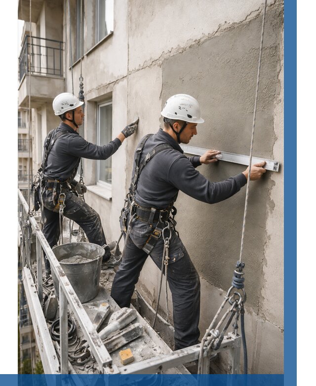 Штукатурка фасада на высоте в Самаре от 910 р. | ВЫСОТНИК-Смр