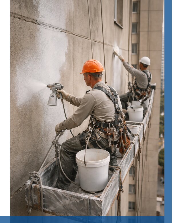 Грунтовка фасада на высоте в Самаре от 121 р. | ВЫСОТНИК-Смр