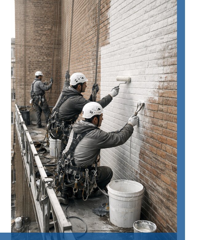 Покраска кирпичного фасада в Самаре от 354 р. | ВЫСОТНИК-Смр