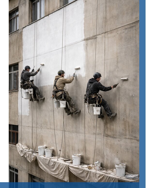 Покраска бетонного фасада в Самаре от 354 р за м2 | ВЫСОТНИК-Смр