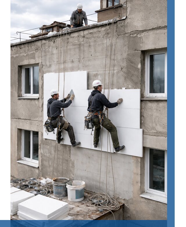 Утепление фасада пенополистиролом в Самаре от 1819 р. | ВЫСОТНИК-Смр