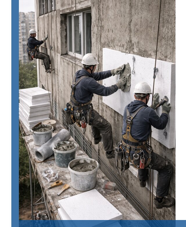 Утепление фасада пенополистиролом в Самаре под ключ