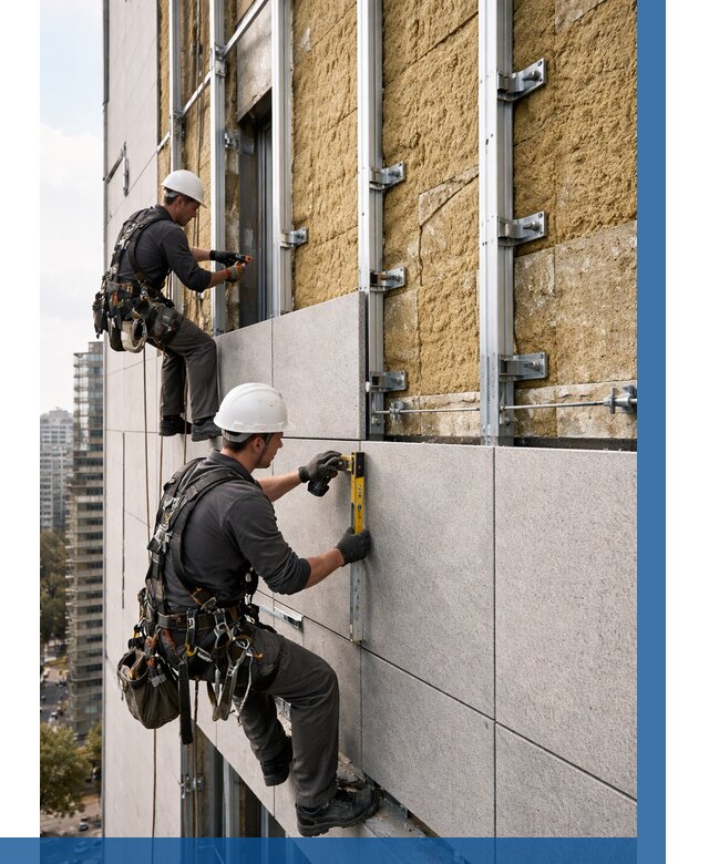 Монтаж вентилируемого фасада в Самаре от 3537 р. | ВЫСОТНИК-Смр