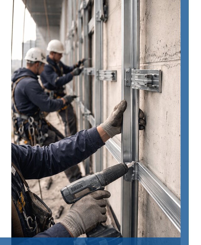 Монтаж подсистемы вентфасада в Самаре от 859 р. | ВЫСОТНИК-Смр