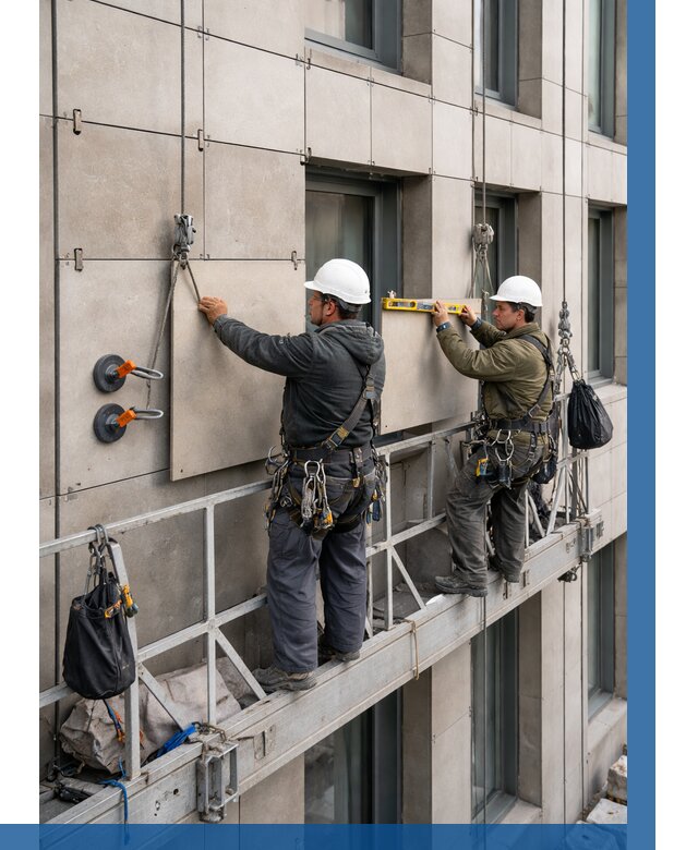 Монтаж керамогранита на фасад в Самаре от 2527 р. | ВЫСОТНИК-Смр