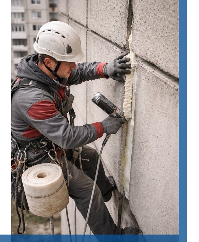 Утепление межпанельных швов в Самаре от 707 р. | ВЫСОТНИК-Смр