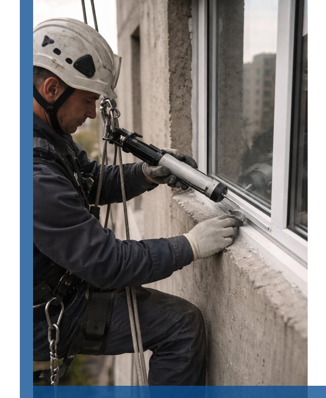 Герметизация оконных швов снаружи в Самаре профессионально