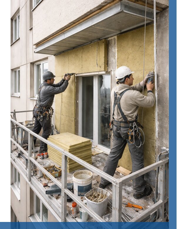 Утепление балкона снаружи в Самаре от 1617 р. под ключ ВЫСОТНИК-Смр