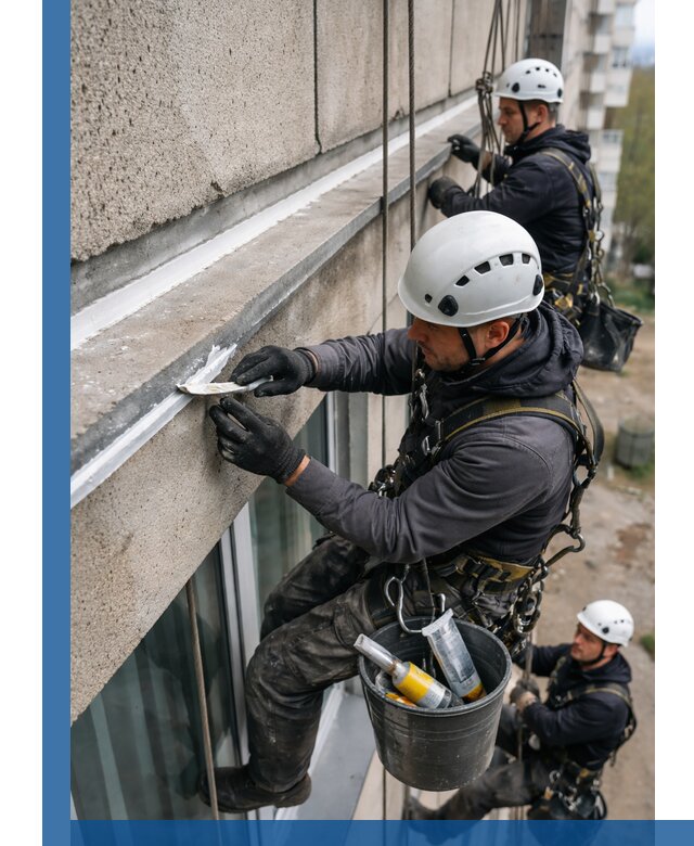 Герметизация примыкания балкона в Самаре под ключ с гарантией