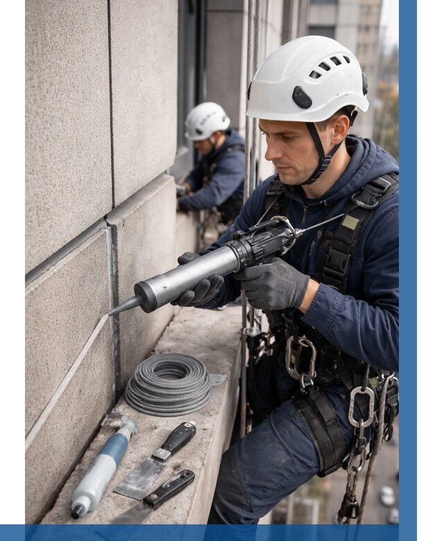 Герметизация деформационных швов фасада в Самаре от 707 | ВЫСОТНИК-Смр