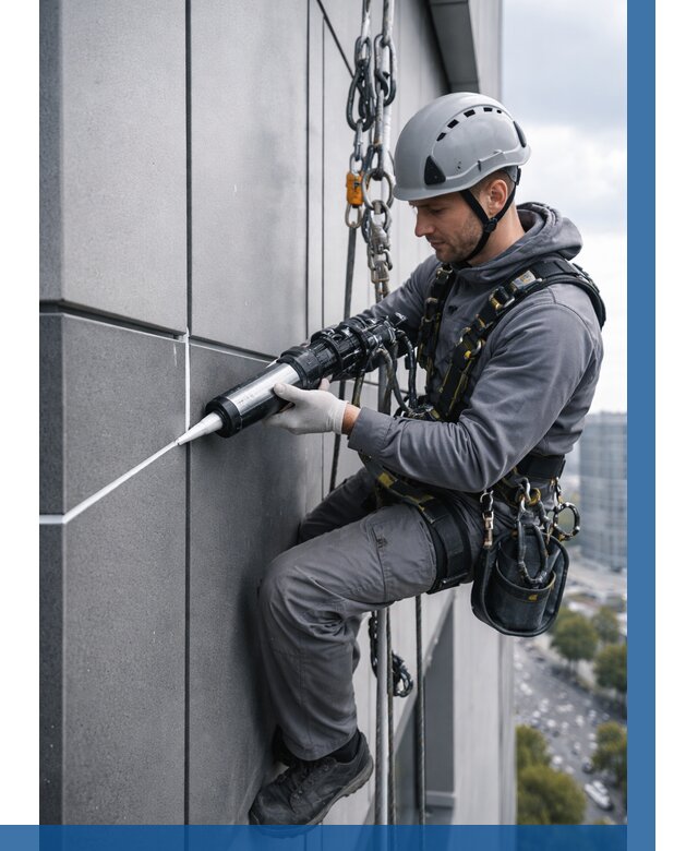 Герметизация стыков фасадных панелей в Самаре от 6569 р.| ВЫСОТНИК-Смр