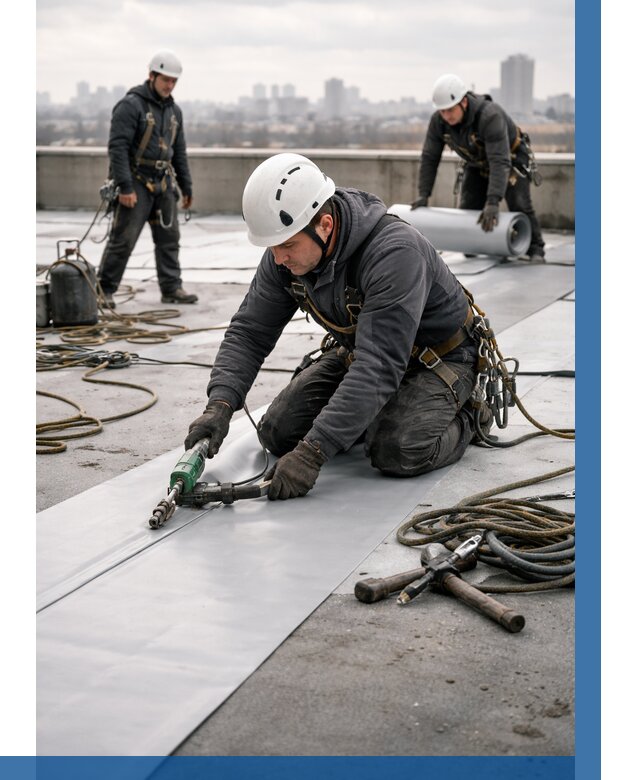 Ремонт мембранной кровли в Самаре от 1819 р./м2 | ВЫСОТНИК-Смр