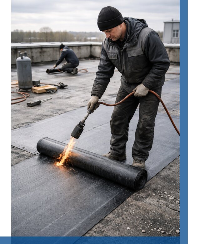 Ремонт наплавляемой кровли в Самаре от 707 р. | ВЫСОТНИК-Смр