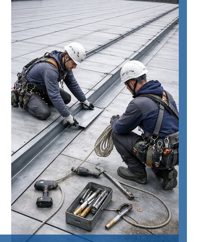 Ремонт фальцевой кровли в Самаре от 707 р. | ВЫСОТНИК-Смр