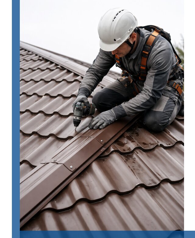 Ремонт металлочерепицы на крыше в Самаре профессионально