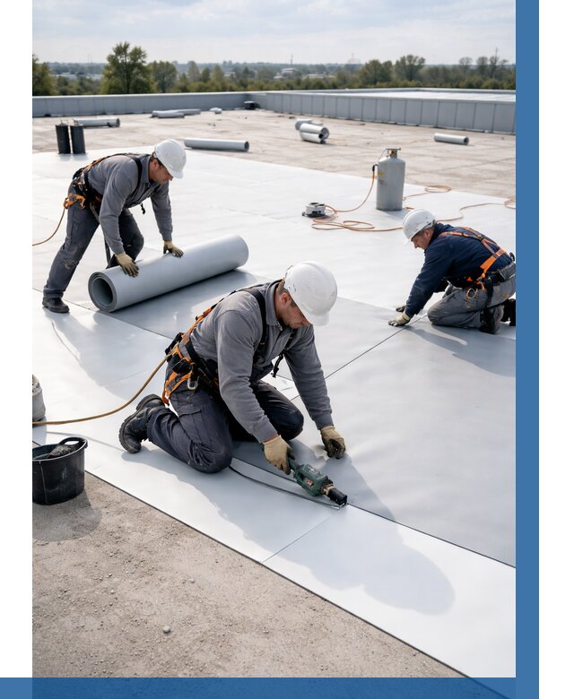 Монтаж мембранной кровли под ключ в Самаре от 1213 р. | ВЫСОТНИК-Смр