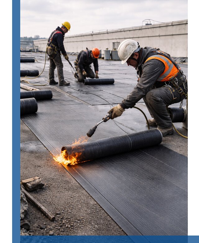 Монтаж наплавляемой кровли в Самаре профессионально
