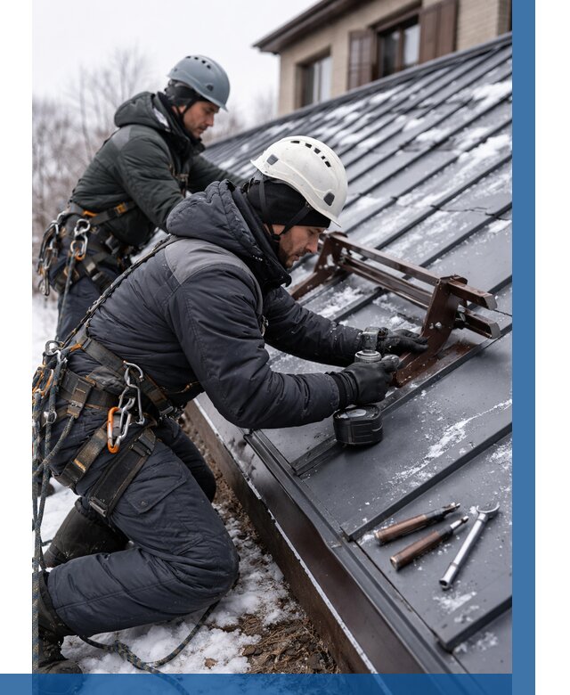 Монтаж снегозадержателей в Самаре от 455 р. | ВЫСОТНИК-Смр