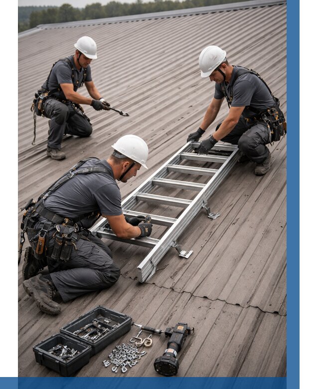 Монтаж кровельной лестницы в Самаре от 4548 р. | ВЫСОТНИК-Смр