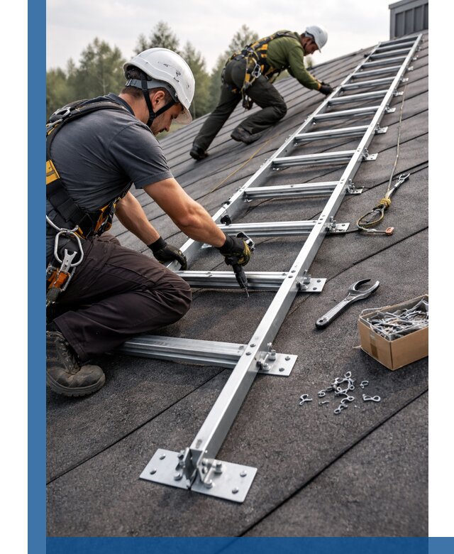 Профессиональный монтаж кровельной лестницы в Самаре под ключ