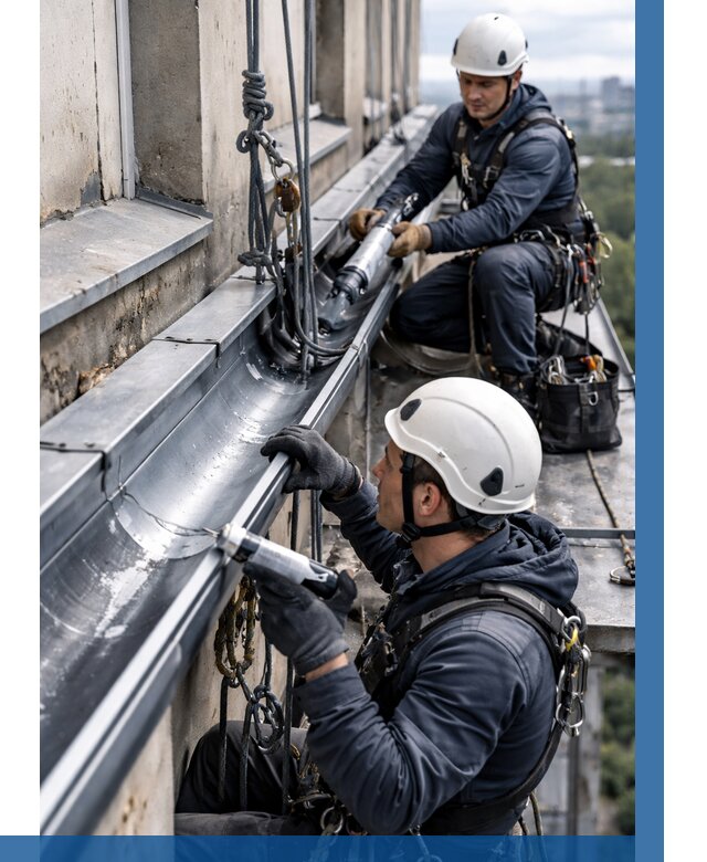 Ремонт водосточных желобов в Самаре от 6569 р. | ВЫСОТНИК-Смр