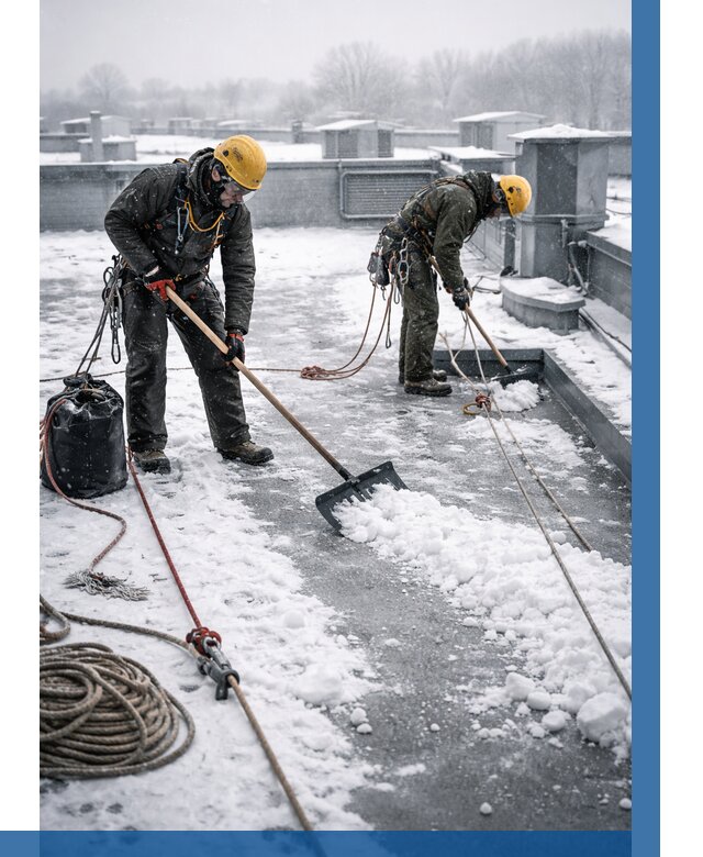 Очистка крыши от снега в Самаре от 7580 р. | ВЫСОТНИК-Смр