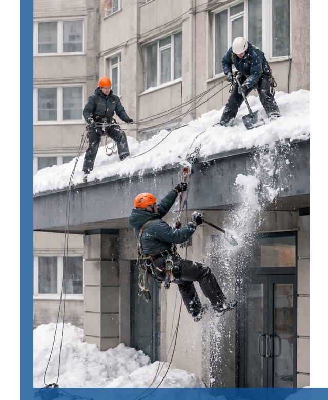 Безопасная очистка навесов от снега в Самаре круглогодично