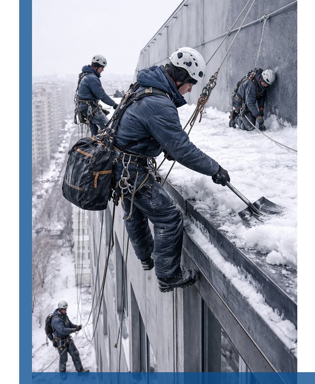 Абонентское обслуживание кровли зимой в Самаре регулярный уход