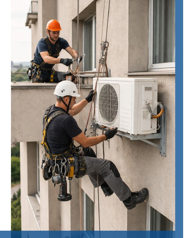 Монтаж внешнего блока кондиционера в Самаре от 6569 р. | ВЫСОТНИК-Смр