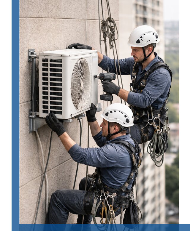 Монтаж внешнего блока кондиционера в Самаре установка и крепление