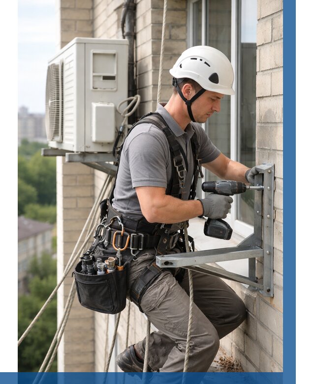 Установка кронштейнов кондиционера в Самаре от 3537 р. | ВЫСОТНИК-Смр