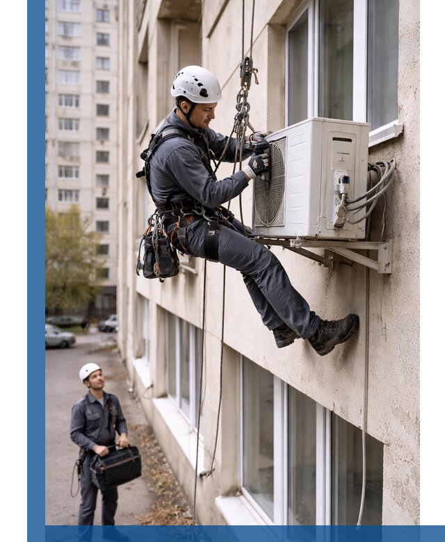 Демонтаж внешнего блока кондиционера в Самаре профессионально