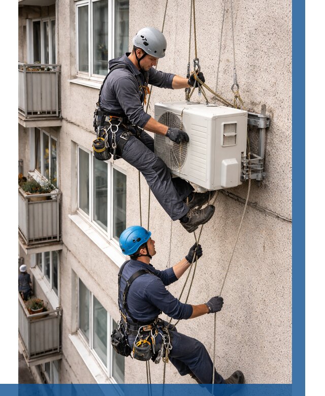 Перенос внешнего блока кондиционера в Самаре от 9095 р.| ВЫСОТНИК-Смр