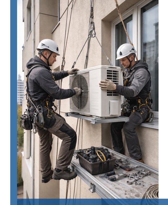 Перенос внешнего блока кондиционера в Самаре с монтажом и крепежом